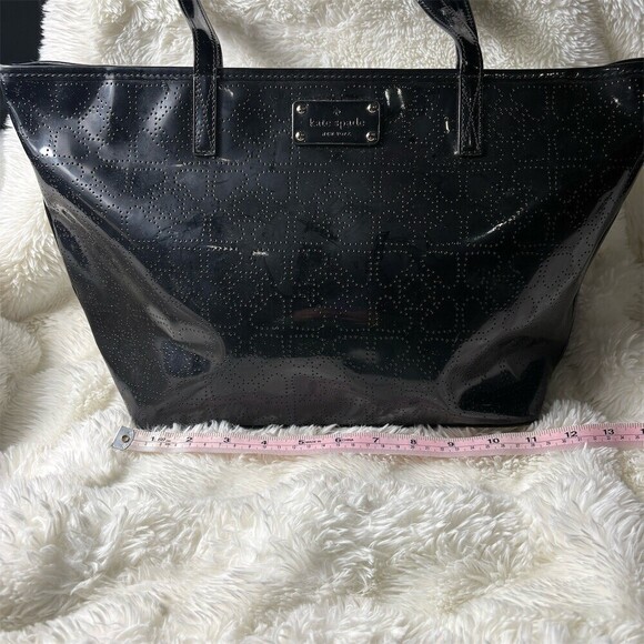 Kate Spade Handbags - Kate Spade Harmony Metro Tote Womens Large Black Perforated Shoulder Bag